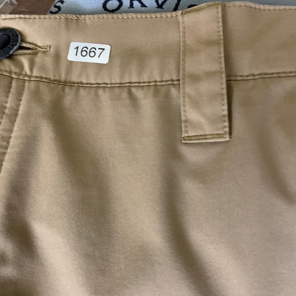 Orvis Tech Shorts Mens 36β Khaki Tan Stretch Outdoor Hiking Travel Casual - Picture 12 of 12